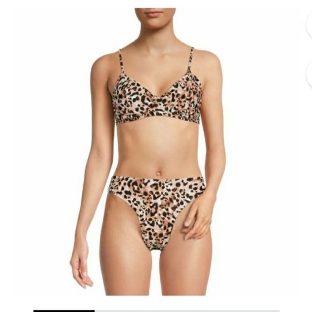 Time and Tru women's Underwire leopard print low rise bikini Set
